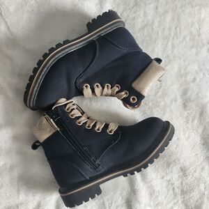 InExtenso Kids Boots Size EU 26 Black Gold Zipper Ankle Bootie Casual